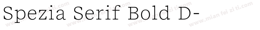 Spezia Serif Bold D字体转换